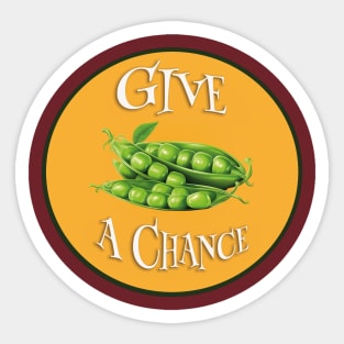 Give Peas a Chance - Peace Joke Sticker